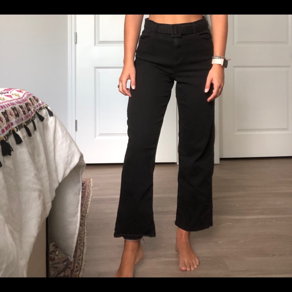 Black flare jeans